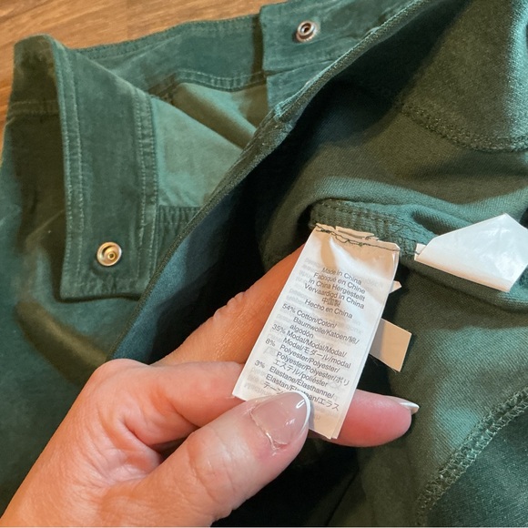 Madewell Skirt Women 2 Y2K Green Button-Front A-Line Corduroy Mini Boho 90s - Picture 9 of 13